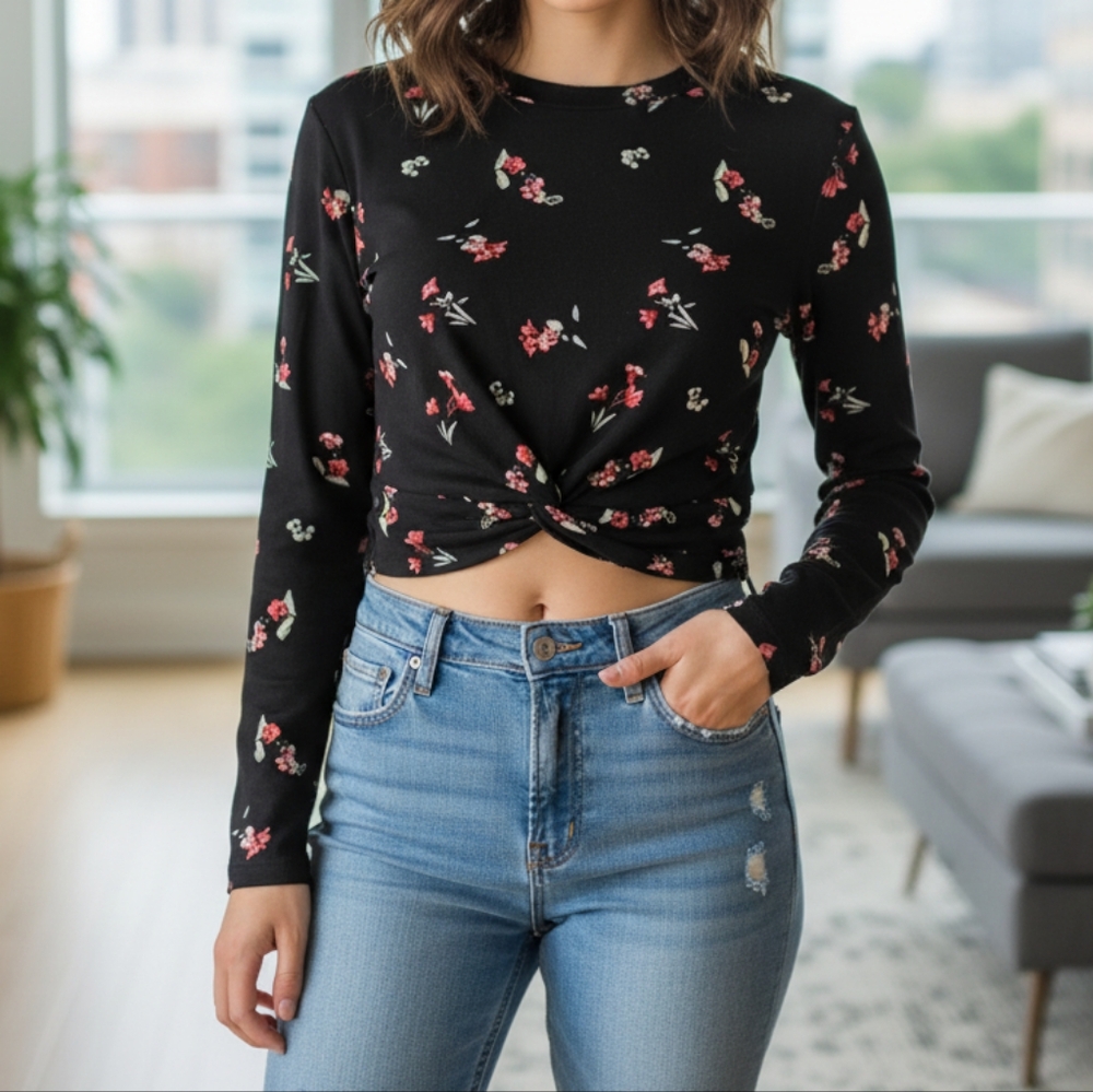 Streetwear society floral croptop